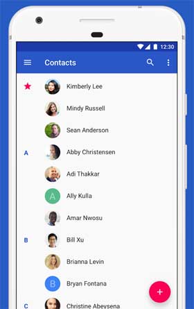 Google Contacts List