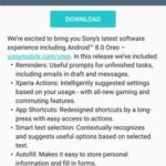 Sony Xperia XZ Android 8.0 Oreo