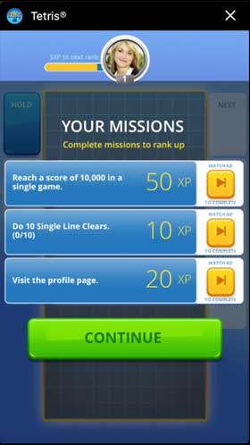 Facebook Messenger Tetris Mission