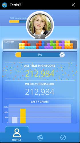 Facebook Messenger Tetris Score
