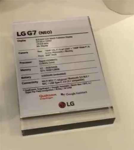LG G7 (Neo) Spec