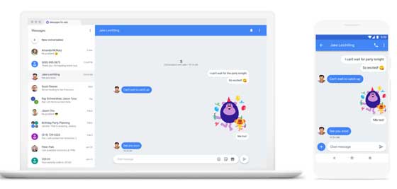 Android Messages Web 