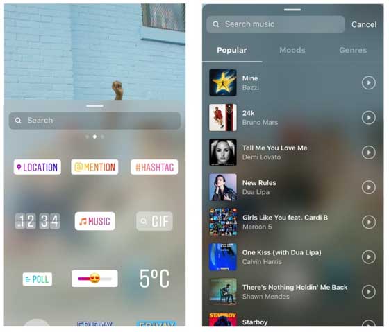 Instagram Story Add Music