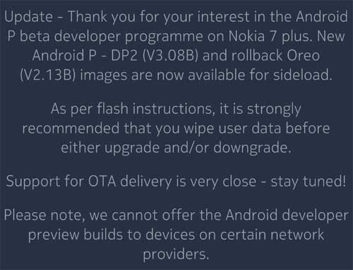 Nokia 7 Plus Beta 2