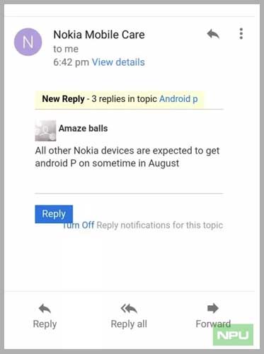 Nokia Android P August