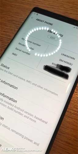 Galaxy Note 9 About Phone