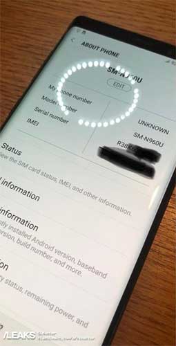 Galaxy Note 9 About Phone