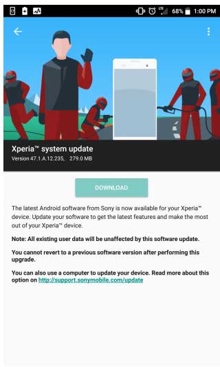 XZ1 July Security Update