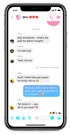 Facebook Messenger Remove Message