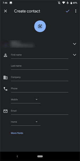 Google Contacts 通訊錄 Dark Theme