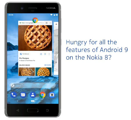 Nokia 8 推出 Android 9 Beta