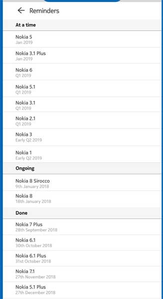 Nokia Android 9 Pie 升級時間表