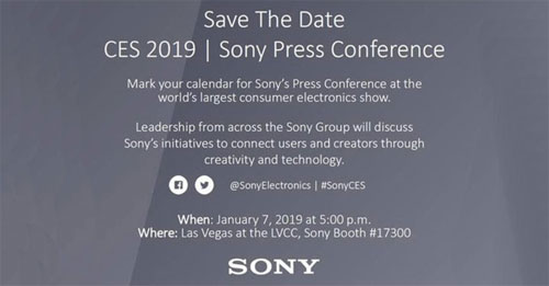 Sony  CES 2019 