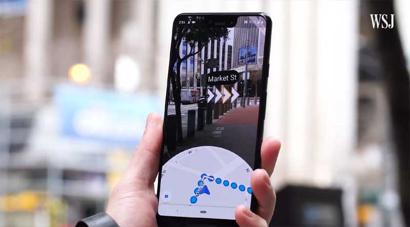 Google Maps AR Walking Direction