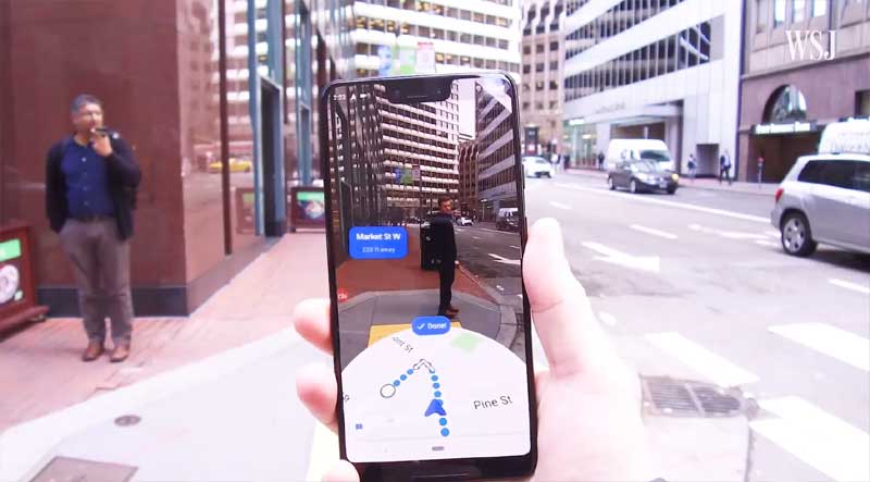 Google Maps AR Walking Street