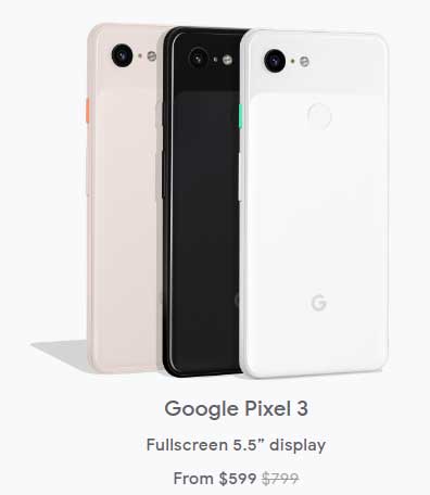 Google Pixel 3 减价