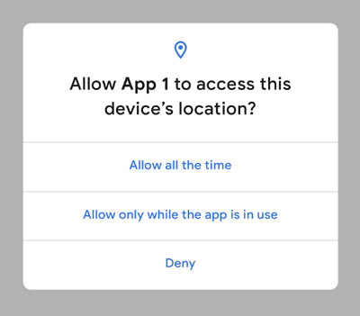 Android Q Apps Access Limit