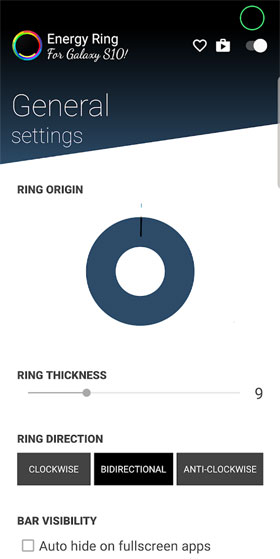 Energy Ring Settings