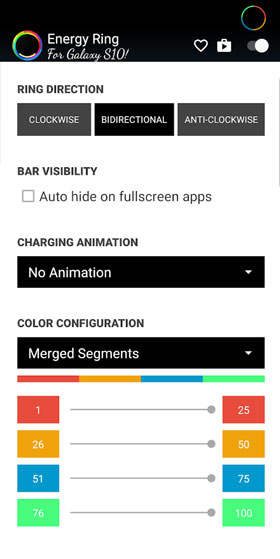 Energy Ring Settings