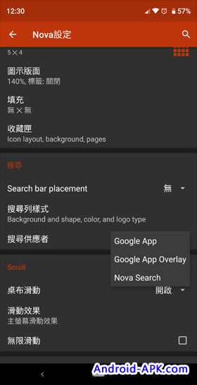Nova Launcher Search Bar