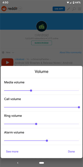 Android Q Volume Control