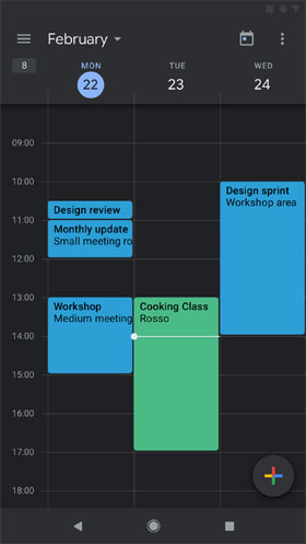 Google Calendar Dark Mode