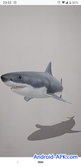 Google 搜寻 3D 鲨鱼