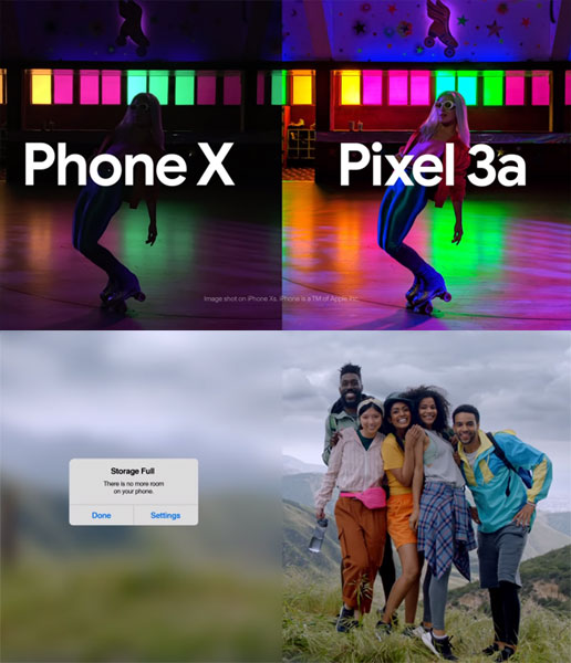 Phone X vs Pixel 3a