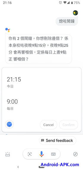Google Assistant 闹钟