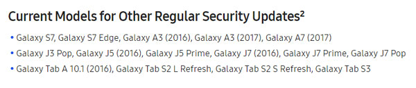 Samsung Galaxy S7/S7 Edge Security Update