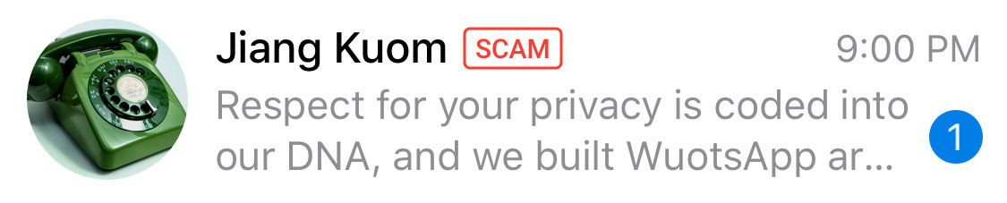 Telegram Scam Label