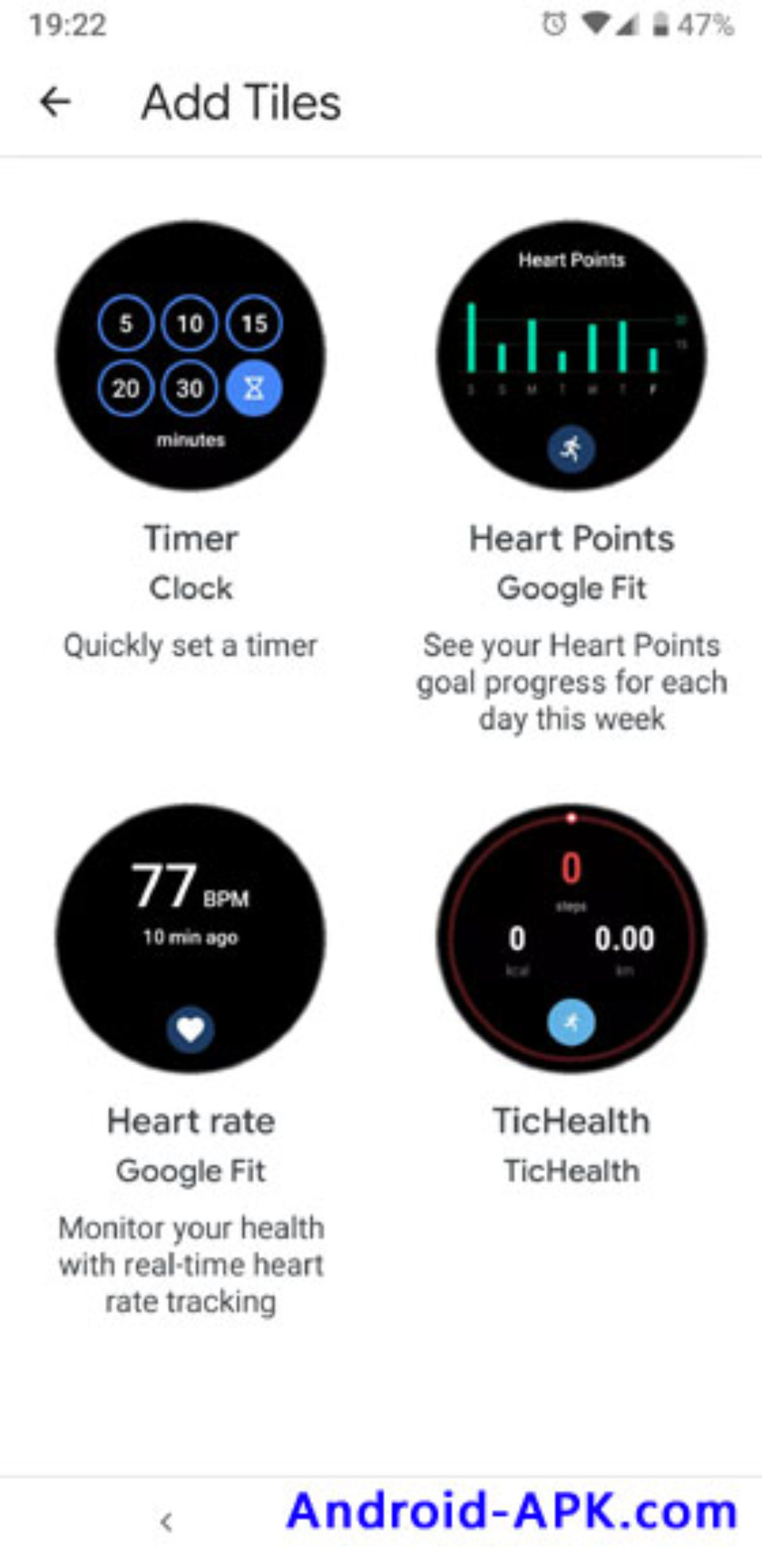 android wear tiles