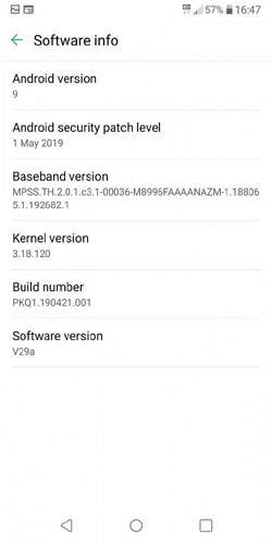 LG G6 Android Pie