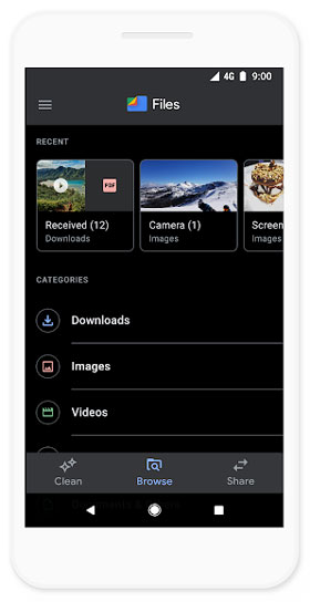 Google Files App Dark Theme