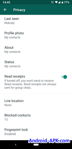 WhatsApp Beta Settings Privacy