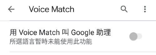 Google Assistant Voice Match　