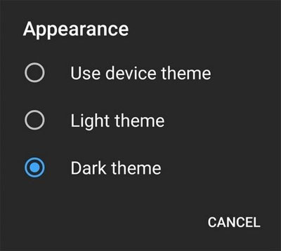 Youtube Dark Theme Settings