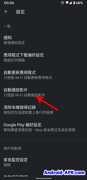 Google Play 自動播放影片