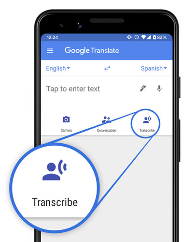 Google 翻譯 Transcribe