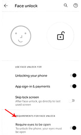 Pixel 4 Face Unlock Eyes Open