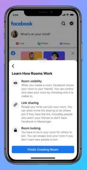 Facebook Messenger Rooms Share