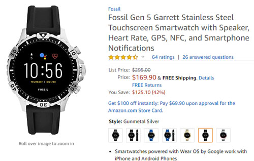 Fossil Gen 5 Garrett