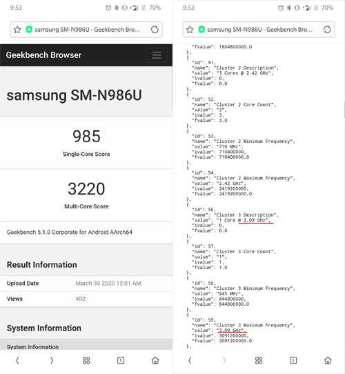 Note20+ CPU