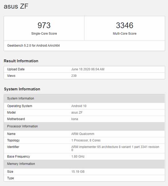 Asus ZenFone 7 Benchmark