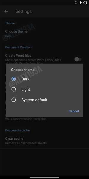 Google Docs Dark Mode