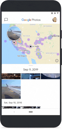 Google Photos Map View