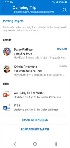 Microsoft Outlook Meeting Insights
