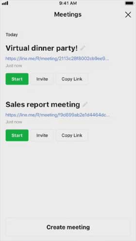 Line Meeting Share Link