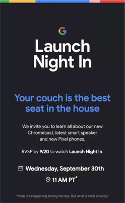 Google Launch Event 9.30