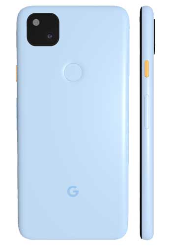 蓝色 Google Pixel 4a